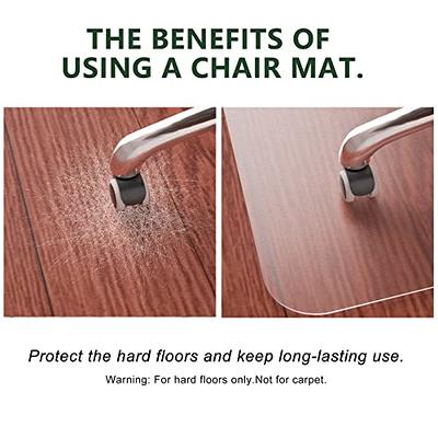 FuturHydro Chair Mat for Hardwood Floor, 30 x 48 Clear Anti-Slip Computer  Desk Chair Floor Mat, Easy Glide, Transparent Mats for Office, Home and