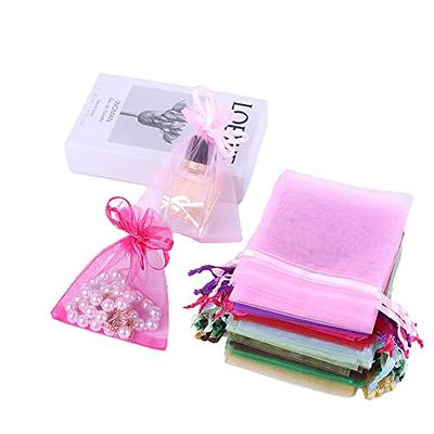 100PCS Small Mesh Bags Drawstring 3x4,Sheer Organza Bags Drawstring for  Jewelry, Mesh Party Wedding Favor Bags for Small Business,Candy,Bracelet