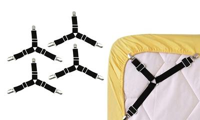 4PCS TRIANGLE BED SHEET MATTRESS HOLDER FASTENER GRIPPERS CLIPS SUSPENDER  STRAPS