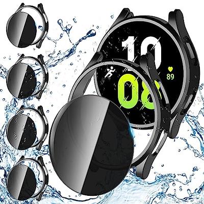 Suoman 2 Pack for Samsung Galaxy Watch 6 40mm Screen Protector Case,  [Anti-Scratch] Tempered Glass Protector + All-Round PC Matte Protector  Cover Set