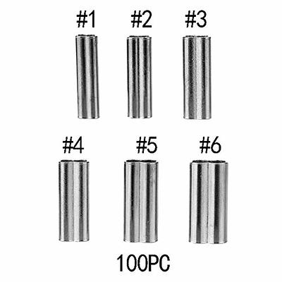 AGOOL Aluminum Single Barrel Crimp Sleeves Kit -500pcs Aluminum