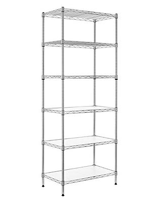 Finnhomy Heavy Duty 8 Tier Wire Shelving with Wheels 18x18x72.8-inches 8  Shelves Storage Rack Thicken Steel Tube, Pantry Shelves for Storage