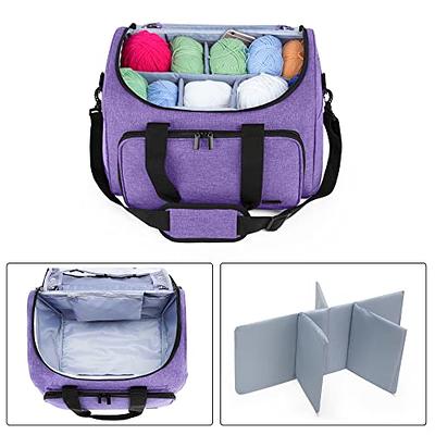 Teamoy teamoy knitting bag, yarn tote organizer with cover and