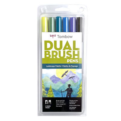 Dual Brush Pen Art Markers, Watercolor Favorites, 10-Pack + Free