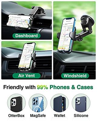 andobil Phone Mount for Car (Bumpy Roads Friendly) Military-Grade Car Phone  Holder Mount Universal Phone Holder for Your Car Dashboard-Windshield-Vent