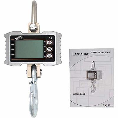 Bonvoisin Rechargeable Crane Scale 2000lb Hanging Scale Digital Weight with  Peak Hold and Remote Control LCD Display Industrial Heavy Duty Hang Scale  for Farms CE Certified (2200lb, Rechargeable) - Yahoo Shopping