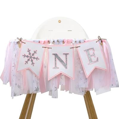 Fishing First Birthday Decorations - 1st High Chair Skirt Blue