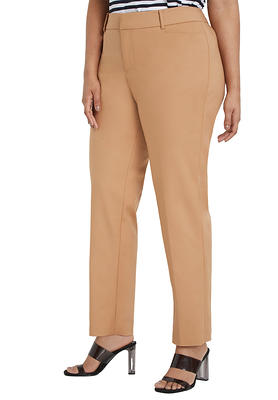Just My Size Women's Plus Size Pull on 2-Pocket Stretch Woven Pants, Also  in Petite
