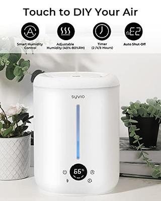  LEVOIT Humidifiers for Bedroom Large Room Home, 6L Warm and  Cool Mist Ultrasonic Air Vaporizer for Plants and Whole House, Built-in  Humidity Sensor, Essential Oil Diffuser, Whisper Quiet, Timer, White 