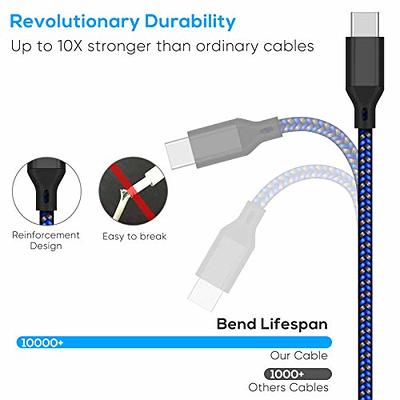 MENEEA Charger Charging Cable for PS5 Controller,for Xbox Series X,for Xbox  Series S,for Nintendo Switch Controller,2 Pack 10FT Replacement USB C Cord  Nylon Braided Type-C Ports Accessories Kit,Blue - Yahoo Shopping