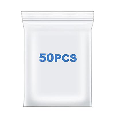 Somoga 50 PCS 11 x 15 Large Thick 2.4 Mil Clear Zip Poly Bags