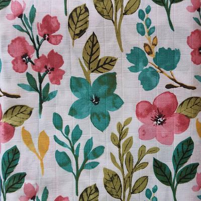 Muslin Fabric,double Gauze Cotton Fabric,roses Fabric,fabric by the Yard,baby  Wrap Fabric,swaddle Fabric,embrace Fabric,organic,bunny, Bird 