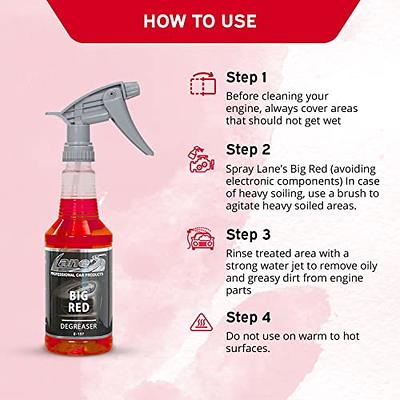LANE'S Big Red Engine Degreaser- Total Auto Wash Engine Cleaner