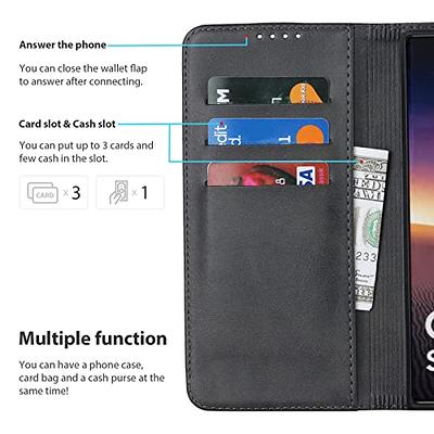 WeLoveCase for Samsung Galaxy S23 Plus Wallet Case with Credit Card Holder & Hidden Mirror, All-round Protection Shockproof Phone Cover Designed for