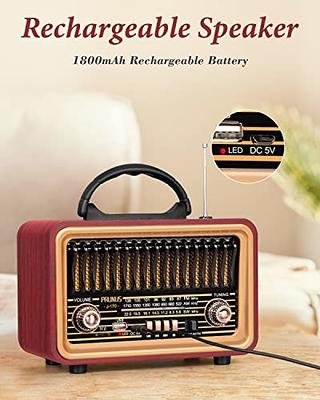 2024 Newest】 PRUNUS Retro Bluetooth Radio with Rich Bass Speakers,Loud  Stereo Sound,Portable Wireless Speakers AM FM Radio with USB, TWS Pairing,  BT5.0, TF Card & MP3 Player for Home/Outdoor/Gift - Yahoo Shopping