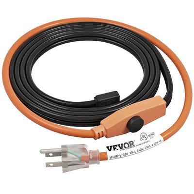 VEVOR Self-Regulating Pipe Heating Cable, 100-feet 5W/ft Heat Tape for  Pipes Freeze Protection, Protects PVC Hose, Metal and Plastic Pipe from  Freezing, 120V