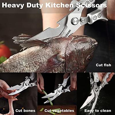 Heavy Duty Stainless Steel Kitchen Scissors Shears Cutter Professional  Chicken Bone Meat Fish Turkey Vegetables Scissors