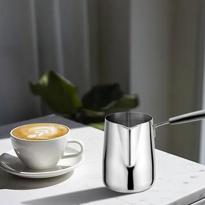 Stainless Steel Coffee / Milk Warmer with Bakelite Long Handle