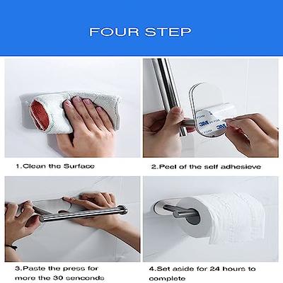 Yigii Paper Towel Holder Wall Mount - Adhesive Paper Towel Rack Under Cabinet Kitchen Paper Roll Holder Stick on Wall Stainless Steel