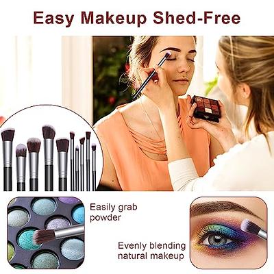 Eye Makeup Brushes Set,WWW 12pcs Eyeshadow Brushes Set Professional,Premium Synthetic Foundation Brush Blending Brush for Makeup with 1 Wet & Dry