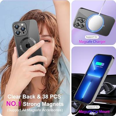 Magnetic Magsafe Clear Transparent Phone Back Case Cover for Apple iPh