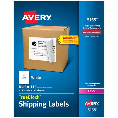 Avery Shipping Labels, 2 X 4, White, True Block, Sure Feed, Permanent,  250 Pack (6427)