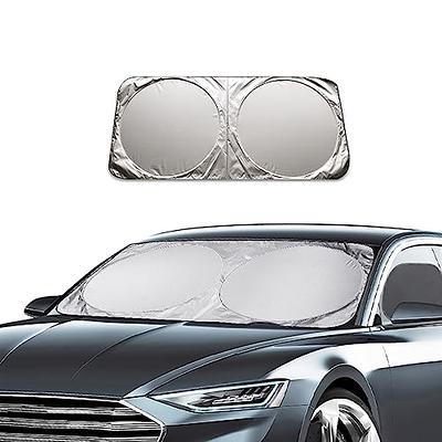 Ziciner Car Windshield Sun Shade with Storage Pouch, Auto Sun Shield Blocks  UV Rays Protector Cover, Foldable Front Window Sunshade Visor Protection  Fits for Most Cars SUVs (X-Large 65.7×37.4in) - Yahoo Shopping