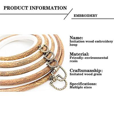 GuoFa Embroidery Hoops 8 inch - Round Resin Cross Stitch Hoop Set Imitated  Wood, Decorative Embroidery Frame Circular for Display Sewing Projects  Hanging Ornament - Yahoo Shopping