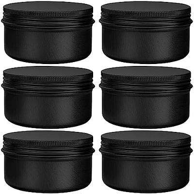 2 oz Glass Jars with Lids, Bumobum 3 pack Clear Small Jar with Black Lids,  Blank Labels & Inner Liners, 60 ml Empty Round Cosmetic Containers for