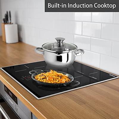 Vbgk Electric Cooktop 30 inch, 5 Burner Electric Stove Built-in and Countertop Electric Stove Top, LED Touch Screen,9 Heating Level, Timer & Kid