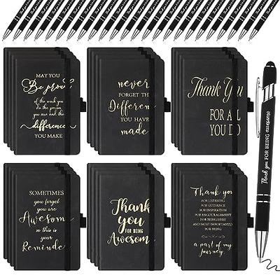 Qeeenar 40 Pcs Employee Appreciation Gifts Bulk Black Motivational Pocket  Notebook Small Hardcover Mini Journals Bulk Ruled Lined Bulk Journals