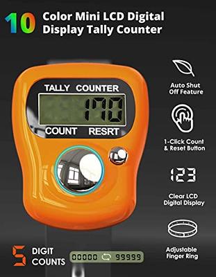 KTRIO Pack of 6 Color Hand Tally Counter 4-Digit Tally Counters Mechanical Palm Counter Clicker Counter Handheld Pitch Click Counter Number Count for