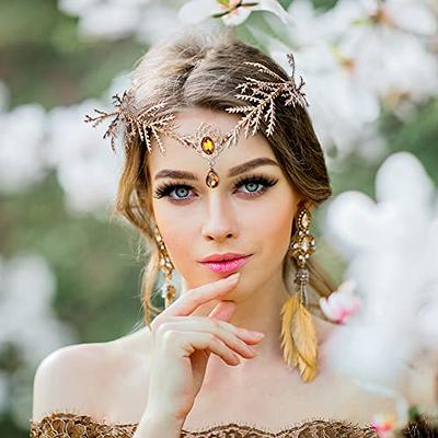 Boho Goddess Leaf Flower Hair Crown Head Piece