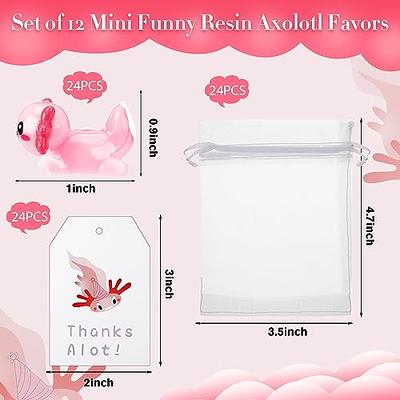 PerKoop Mini Resin Axolotl with Thank You Card White Organza Drawstring  Gift Bags Axolotl Toy DIY Crafts Mini Resin Figures Axolotl Party  Decorations Dollhouse Ornament for Birthday Party (24 Set) - Yahoo Shopping