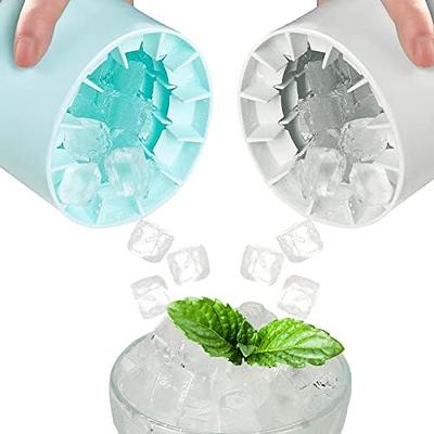  3 Pack Round Ice Cube Tray, Sphere Ice Ball Maker Mold Making  for Freezer with Container, 99pcs Circle Ice Chilling Cocktail Whiskey Tea  Coffee(3Pack Blue Ice trays & Ice Bin 