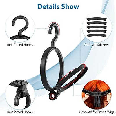 Wig Stand Wig Holder, Short Wig Stand Portable Wig Head Stand, Collapsible  Wig Holder for Multiple Wigs, Wig Display Stand Tool Travel Wig Stand