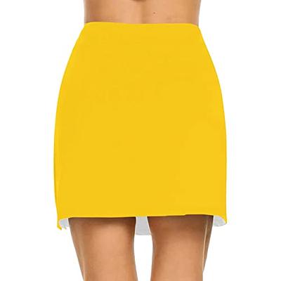 Women's Sports Casual A Line Solid Mini Skirt Golf Skirts for