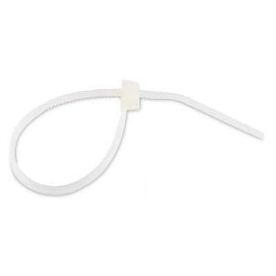 Plastic Zip Cable Ties - 36 White/Natural, 50 lb. Tensile Break Strength