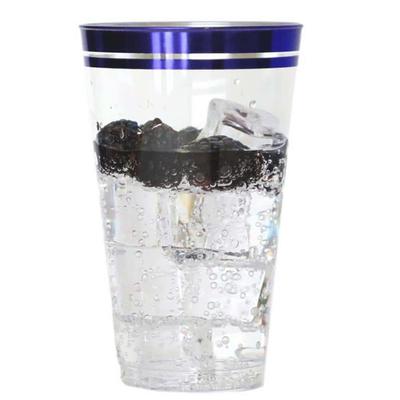 PERFECT SETTINGS 16 oz. 2-Line Lavender Rim Clear Disposable Plastic Cups,  Party, Cold Drinks, (100/Pack) LAVENDER16OZ - The Home Depot