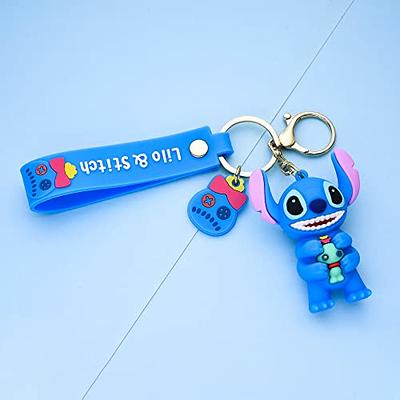 Stitch Character Silicone 3D Charm Keychain Keyring 