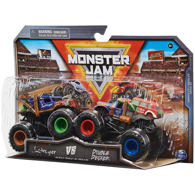 Hot Wheels Monster Trucks Demolition Doubles, Set of 2 Toy Monster Trucks  in 1:64 Scale (Styles May Vary)