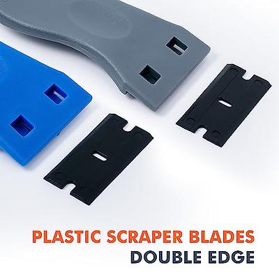 1.5 Plastic Razor Scraper With 10pcs Double Edged Plastic Blades