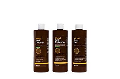 Star Brite Teak Kit - Restore Decks, Patio, Outdoor Furniture, Boats & Fine  Wood - Marine Grade Teak Cleaner & Brightener Set with Premium Golden Teak  Oil Finish - Renew, Refinish & Protect (081202)