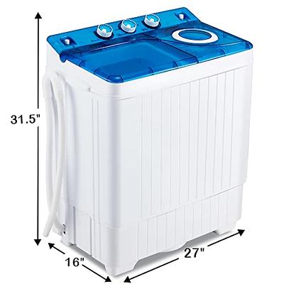 ROVSUN 15LBS Portable Washing Machine, Electric Twin Tub Washer with  Washer(9lbs) & Spiner(6lbs) & Pump Draining, Great for Home RV Camping Dorm  College Apartment (white & black) - Yahoo Shopping