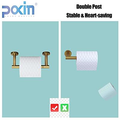 POKIM Brushed Nickel Toilet Paper Holder Wall Mounted for Bathroom