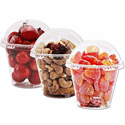 Aatriet 9 oz Clear Plastic Cups with Lids - 25 Sets Dessert Cups with Dome  Lids (NO