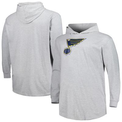 Men's Mitchell & Ness Blue St. Louis Blues Legendary Slub Hoodie Long  Sleeve T-Shirt