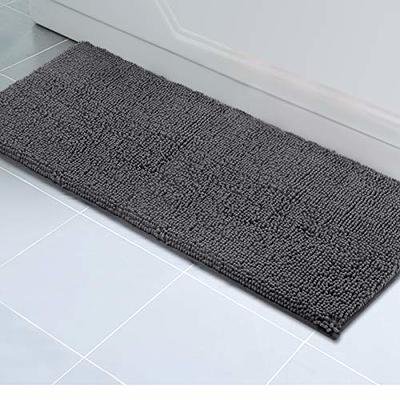 ITSOFT Plush Microfiber Long Runner - Non Slip Soft Bathroom Rug, Absorbent  Machine Washable Chenille Bath Mat