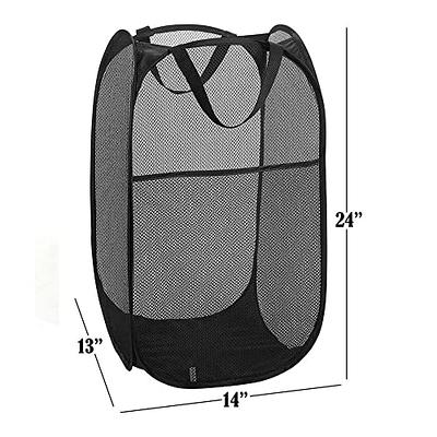 KONKENIE Collapsible Laundry Hamper Storage Mesh Pop up Laundry Washing Bag  Large Clothes Basket Compact Laundry Basket with Handle for Kids Rooms  College Dorms Travel Campers Apartments Black（14 *13*24 in) - Yahoo Shopping
