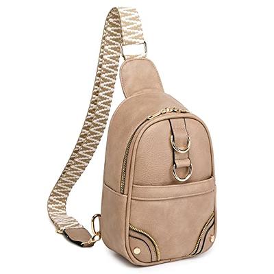 Small Sling Bag for Women Trendy - Crossbody Bag Purses Faux Leather Sling  Backpack Daypack Fashion Cross Body Bag Beige Cell Phone Chest Purse for  Traveling/Hiking/Everywhere with Guitar Strap - Yahoo Shopping